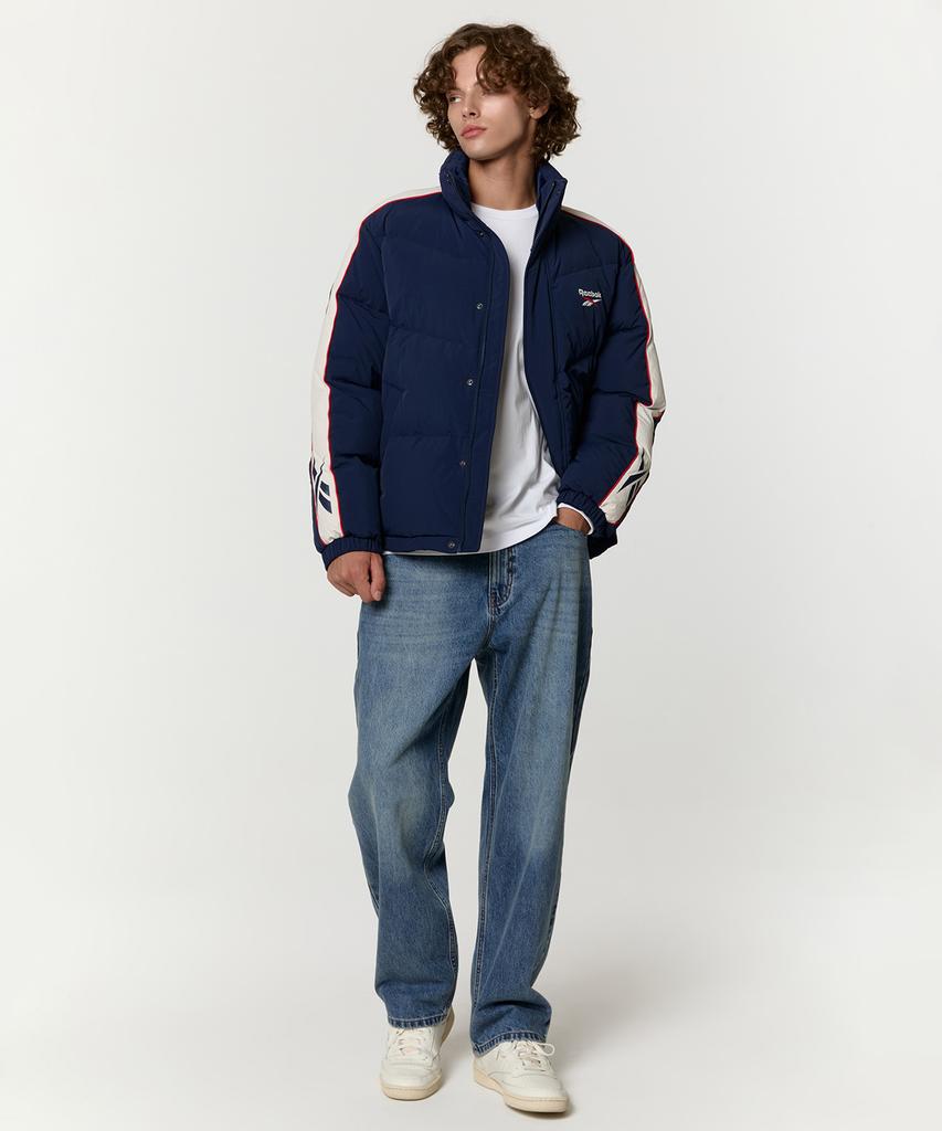 Reebok Classic Vector Paneled Down Jacket - Navy