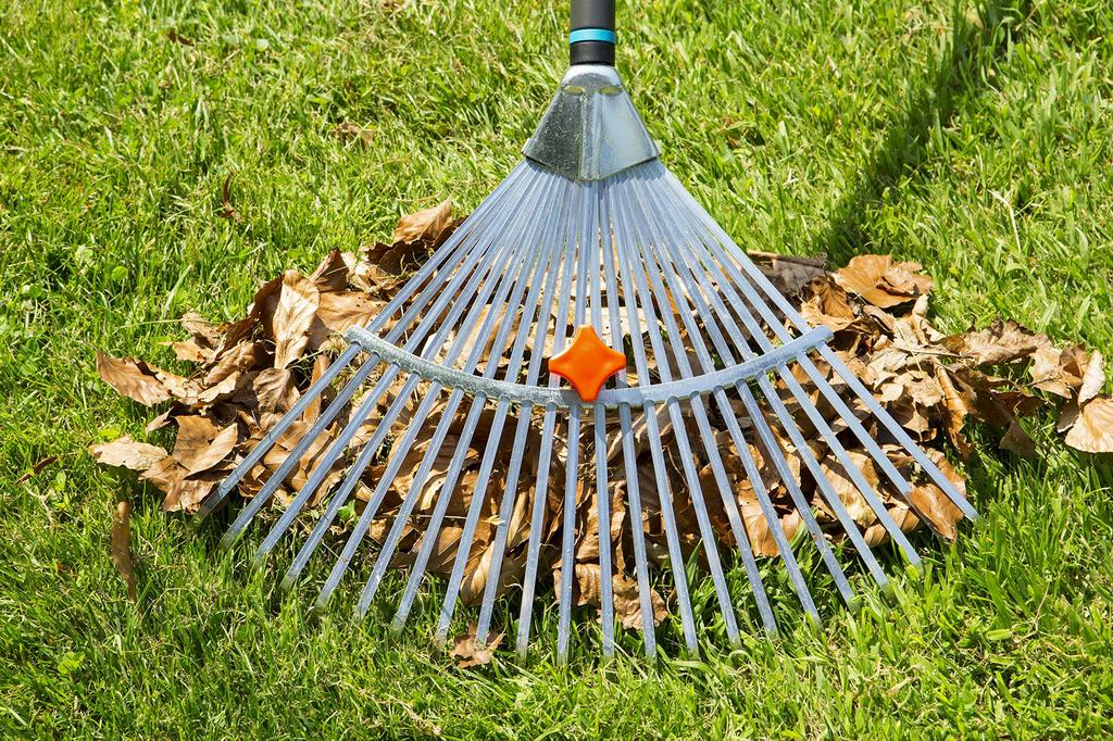 GARDENA NatureLine Lawn Adjustable Claw Width Product Up To 10 Years Rake, Silver, 30-50cm, 17107-20, Warranty