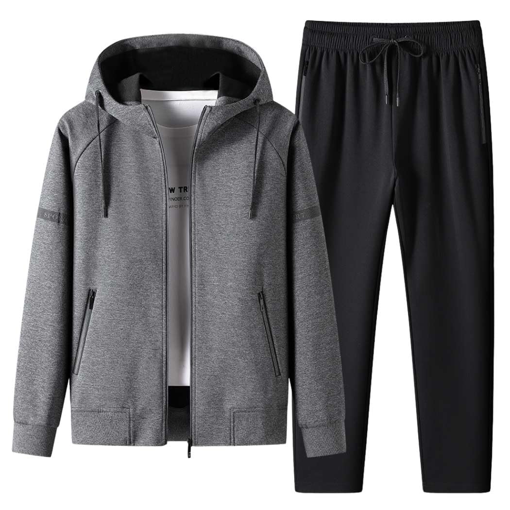 

Худи на молнии и брюки Inkpoo Однотонный Свободный Бег Весна Длинный L2 Мужской Комплект, Осень/Зима Верхняя Одежда, Цвет, Посадка, Дышащий, Влагоотводящий,