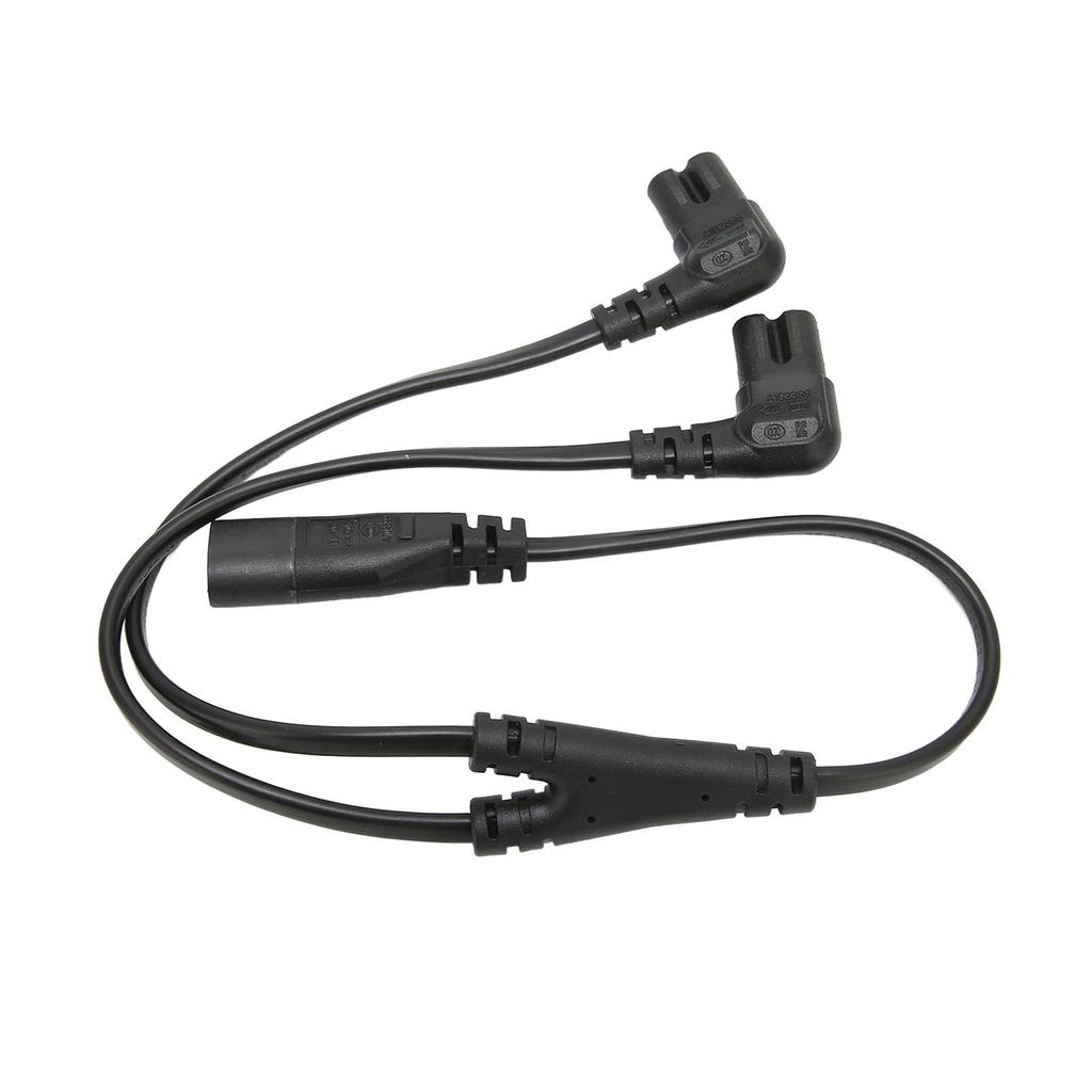 IEC320 C8 To Dual C7 Cord Male To Female 1 In 2 Out AC Power Splitter Cable for LCD Monitor Desk Lamp 100‑250V