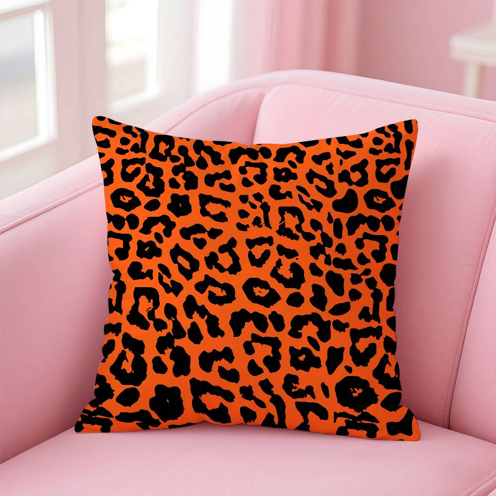 Art Leopard Print Texture Pillow Case Pattern Printing Pillowcase Living Room Sofa Cushion Cover Bedroom Room Decor