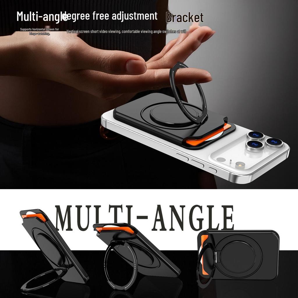 MagSafe Card Holder with 360° Rotating Bracket for iPhone