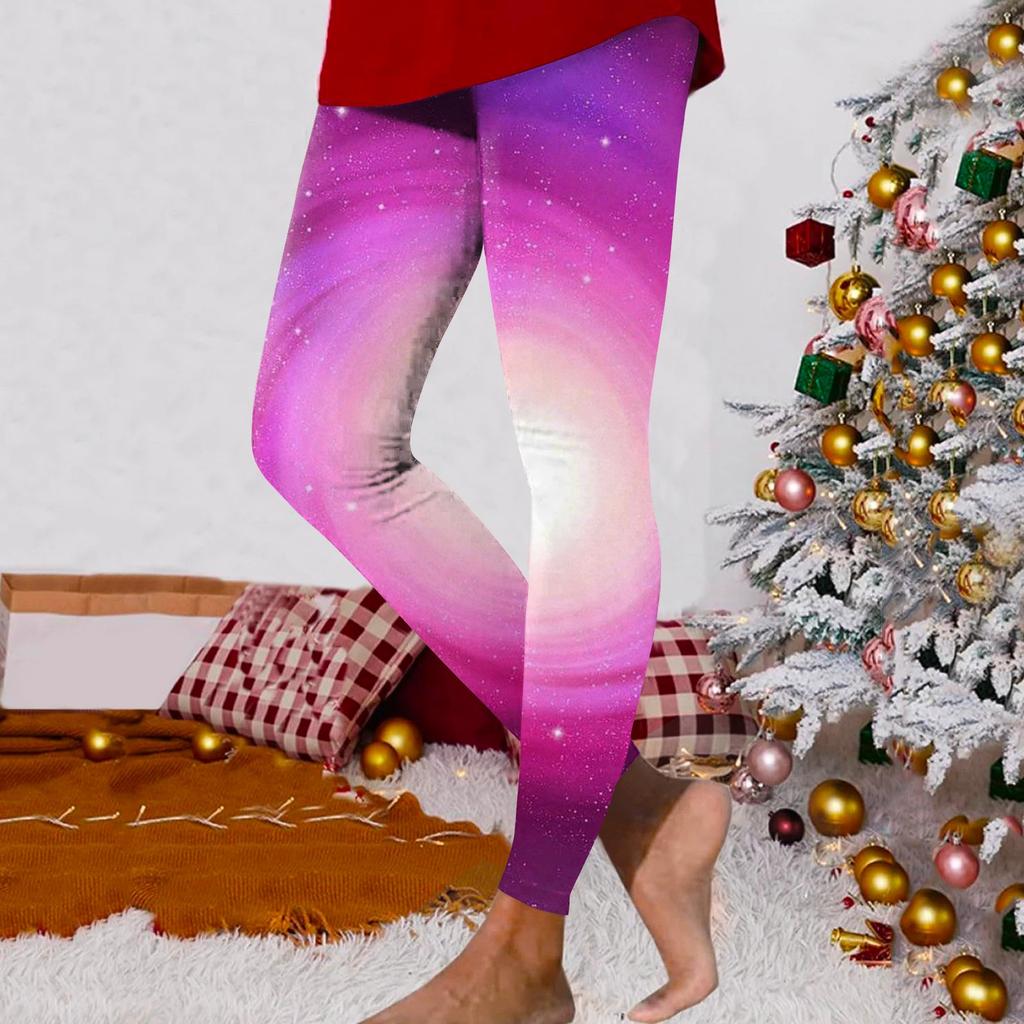 Women's Fashionable Printed Elastic Waist Slim Fit Elastic Yoga Casual Pants