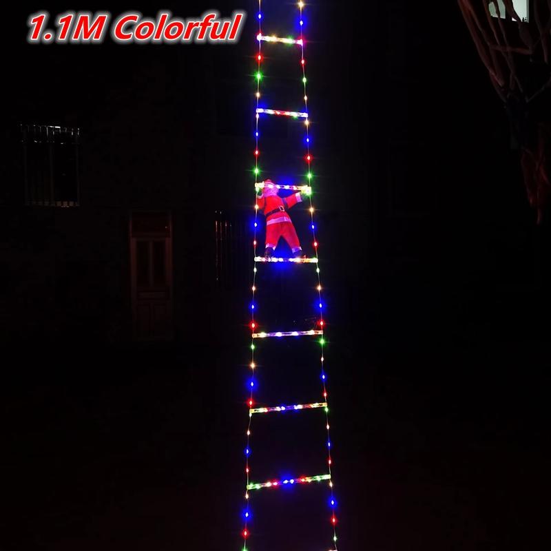 Christmas LED Santa Claus Climbing Ladder Light USB Plug 8 Flashing Modes Home Navidad Party Decoration Xmas Tree Wall Window