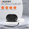 For SOUNDPEATS Breezy Earphones for Case Silicone Protective Case [HUKWIMO] with Carabiner + Strap Visible Led Light Wireless Charging Compatible Full