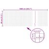 Euro Fence, Steel, 10 X 0.8 M, Gray