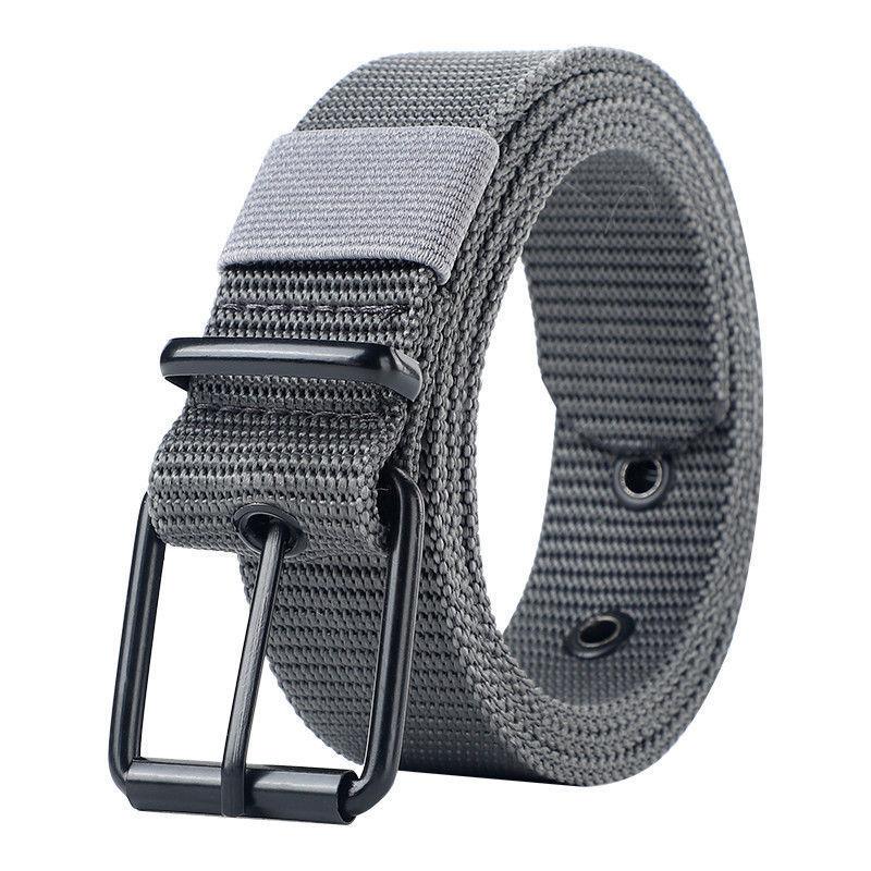 Men'S Pin Buckle Braided Belt Student Outdoor Tactical Outer Belt Nylon Military Training Breathable Belt