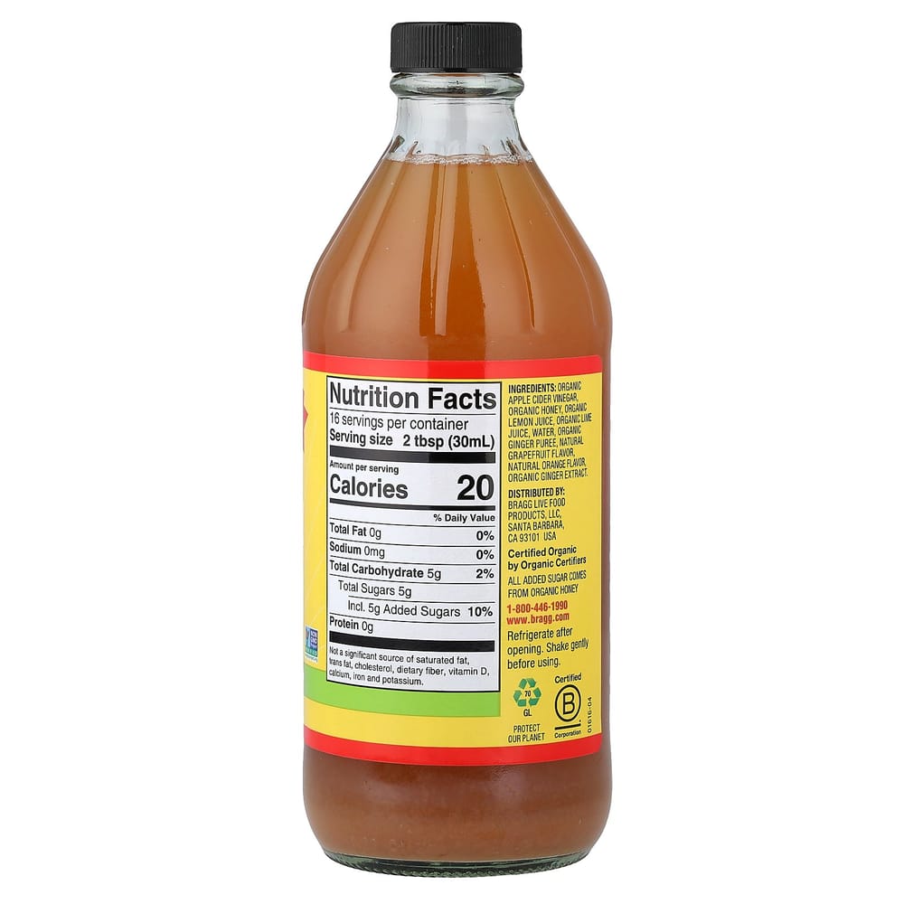 iHerb Apple Cider Vinegar with The Mother, Citrus Ginger, 473ml (16 fl oz)