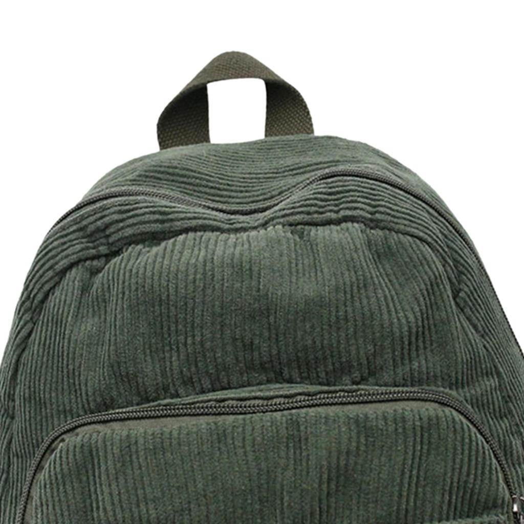 Fashion Backpack for Teen Girls Knapsacks Corduroy Portable Lightweight Daypack Rucksack