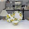 Lemon Pattern Porcelain Plate Ceramic Bowl Hand-painted Round Dinner Plate Fruit Dish Kitchen Plates Japanese Dishes