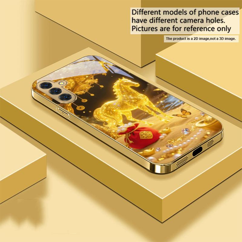 

Золотой чехол для телефона Samsung Galaxy S20 FE S21 S22 S23 Plus S24 Ultra 25Ultra S21+ S9+ S22Plus с золотым стеклом. Galaxy S8