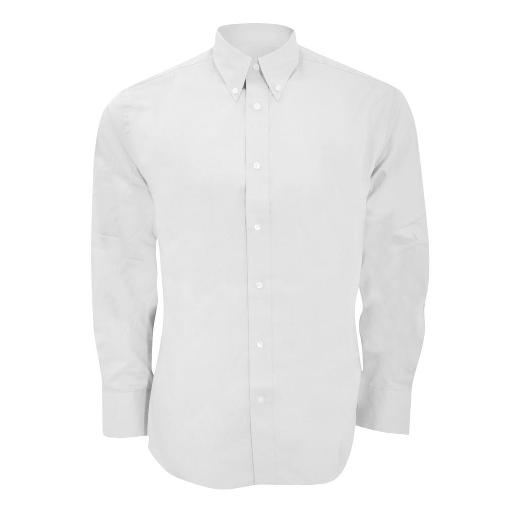 Kustom Kit Mens Long Sleeve Tailored Fit Premium Oxford Shirt