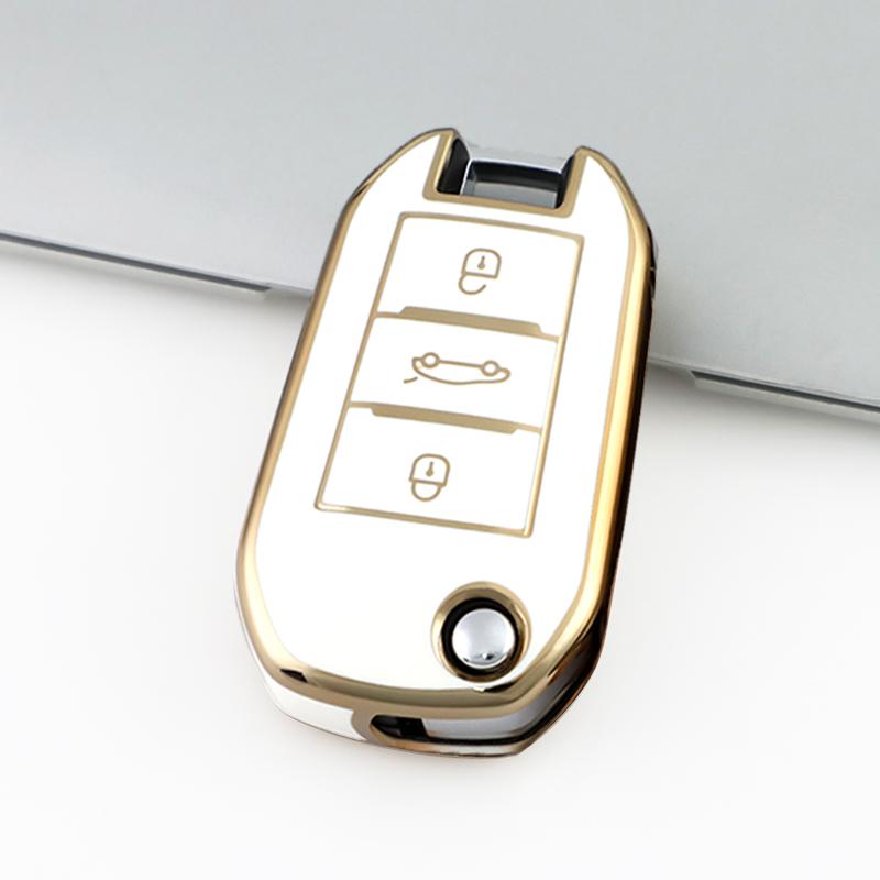 

TPU Shell Car Accessories For Peugeot 208 3008 308 508 408 2008 307 4008 For Citroen C4 C3 C6 CACTUS C8 Car Flip Key Case Cover A style key cover