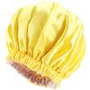 Women's Double-Layer Satin Sleep Cap - Adjustable Elastic Band for Soft Hair Protection