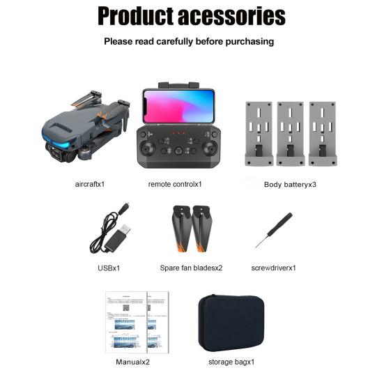 Remote Control Drone with 4K Dual Cameras Optical Flow Positioning Headless Mode Kids Adults