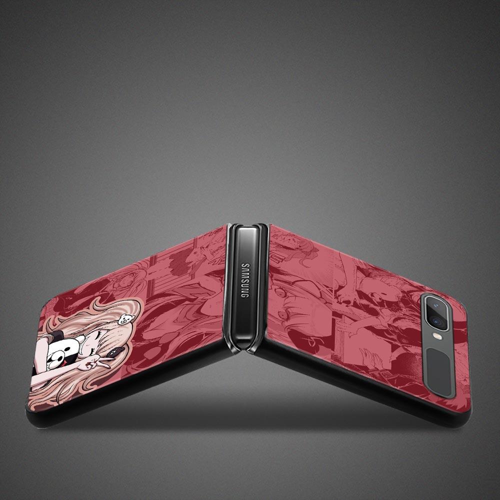 Phone Protective Case For Samsung Galaxy Z Flip3 5g Back Cases For Samsung Z Flip Capa Black Shell Fundas Danganronpa Cartoon