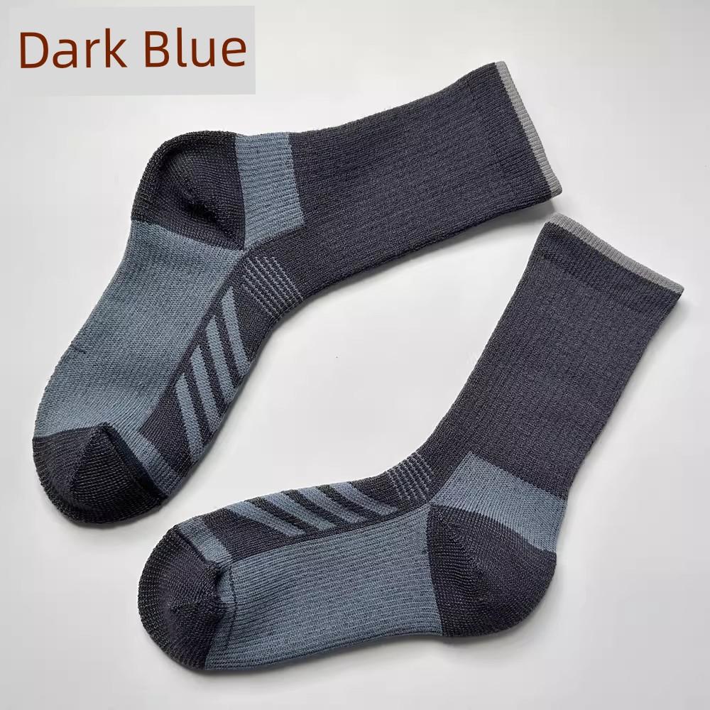 80% Mernu Wool Fall and Winter Heattech Men's and Women's Long Tube Extra Thick Fluffy Loop Sweat Socks Outdoor Snow Cold Socks