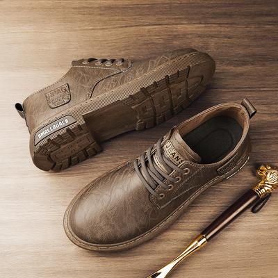 Autumn New British Style Retro Casual Leather Shoes Sports Business Soft Sole Low Top Martin Boots