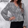 19 Floral Checkered Chain Floral Checkerboard Printed Long Sleeve Chiffon Shirt for Women Spring and Autumn