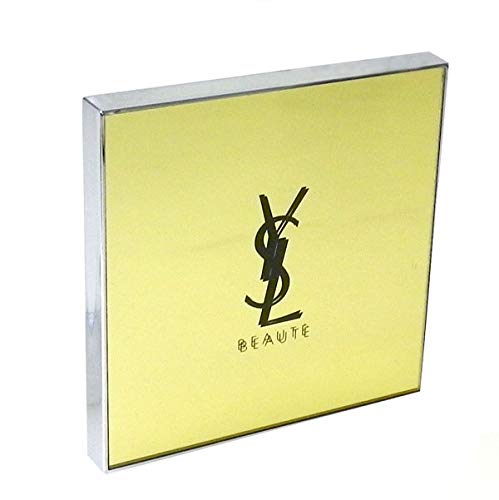 Yves Saint Laurent YSL Mirror with Logo, Black and Gold, Protective Case, Mini, Small, Portable, Makeup, Cosmetics, Overseas Exclusive
