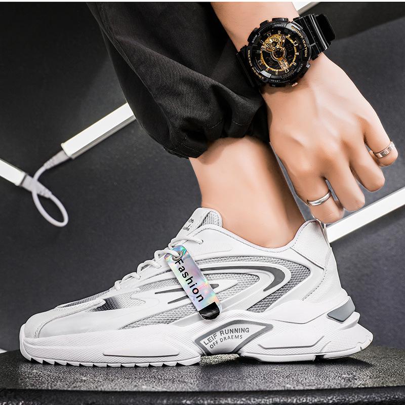 

Модные мужские кроссовки, повседневная обувь с сеткой, мужские кроссовки на шнуровке, легкая вулканизированная обувь, мужские прогулочные кроссовки на платформе 39 серый