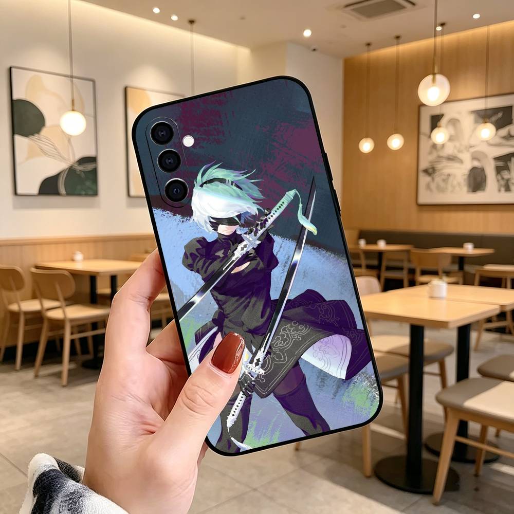 Spiel NieR A-Automata 2B 9s Handyhülle Für Samsung Galaxy A73,A72,A71,A70,A53,A52,A51,Weiche Silikon Schwarze Hülle