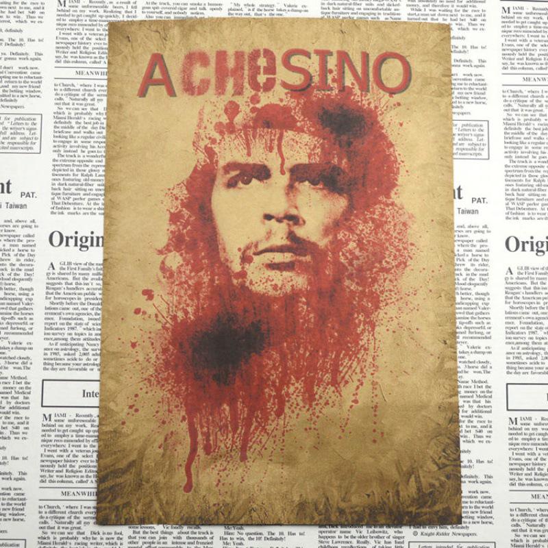 Che Guevara Red Revolution Retro Poster - Inspirational Kraft Paper Canvas for Bar Cafe Decor