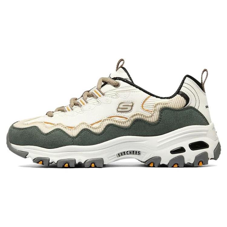 (WMNS) Skechers D Lites - Biggest Fan Shoes White Olive Green Women s 896273-OWGN EU 39