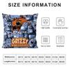 Federa Cuscino G-Grizzly e L-Lemming Peluche Corto Setoso Stampata su Entrambi i Lati Federa per Cuscino per Divano Tutte le Stagioni Decorazione Casa Regalo