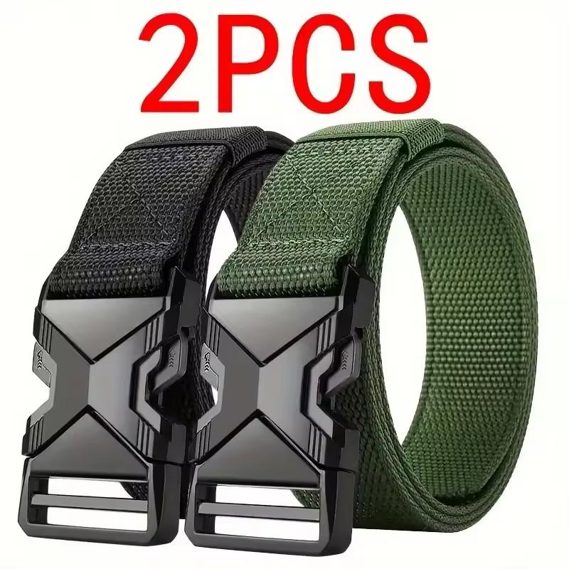 2 ks Pánský opasek Armádní Outdoorový Lovecký Taktický Outdoorový Horolezecký Multifunkční Taktický Nylonový Plátěný Tkaný Kalhotový opasek