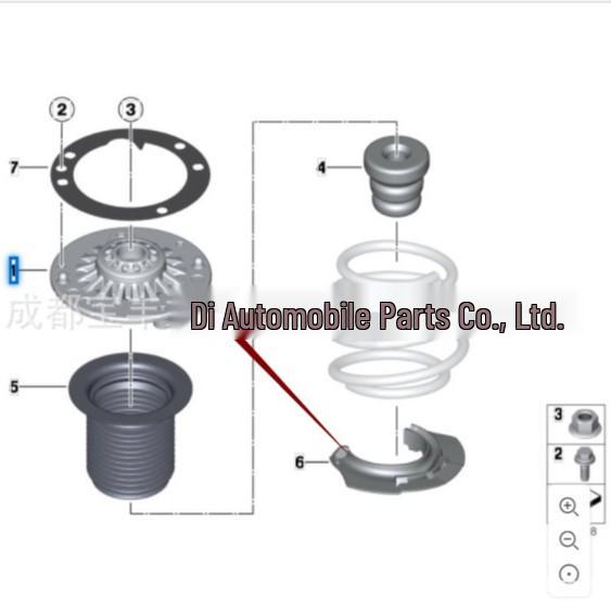 Front Shock Top Mount Thrust Bearing for BMW 3 Series F30/F35 - 31306863135