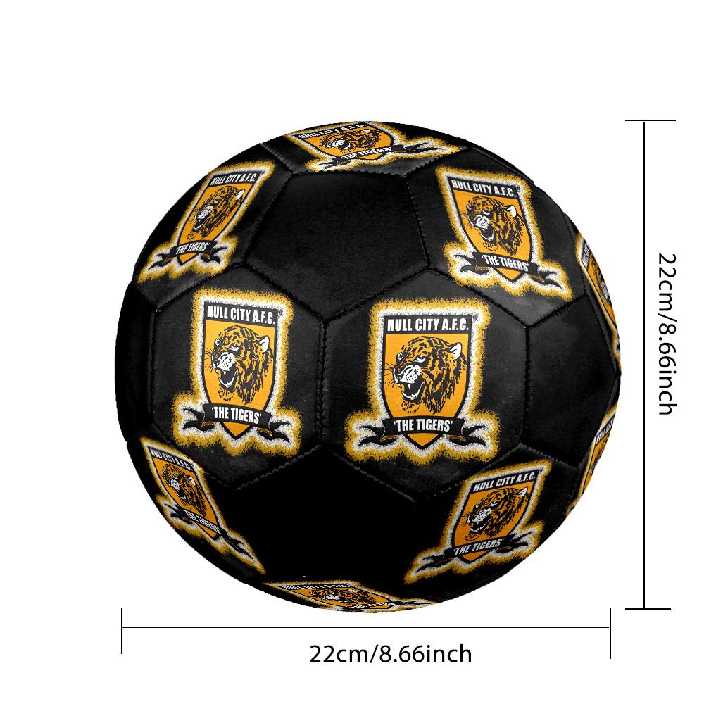 Hull City A.F.C Soccer Ball Colorful All Ages Machine Stitched PVC Competition Ready Durable High-Bounce.SIZE5