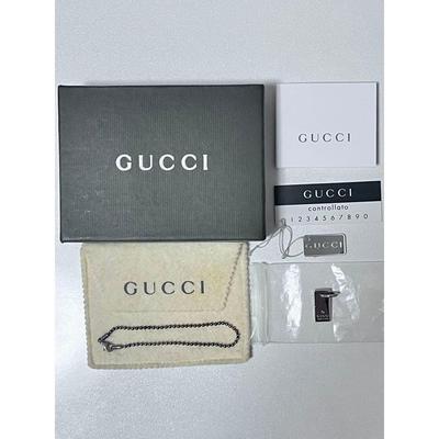 Used [Anonymous Shipping] GUCCI Dog Tag Bracelet Silver Vintage