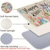 VIKAMA Oster Willkommens-Fußmatte Hase und Ei Design Innen/Außen Rutschfeste Matte Wohnzimmer & Schlafzimmer Eingangsteppich Heimdekoration