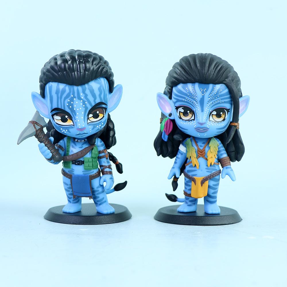 

New Q-Version Avatar Water Road Figurine Trendy Cartoon Doll Car Figurine Pvc Model Toy Blind Box Figurine