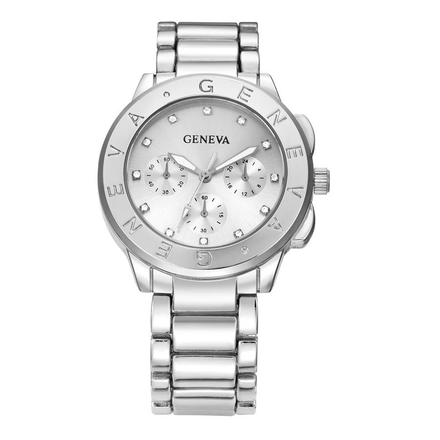 Geneva Men's & Women's Gold Steel Quartz Watch