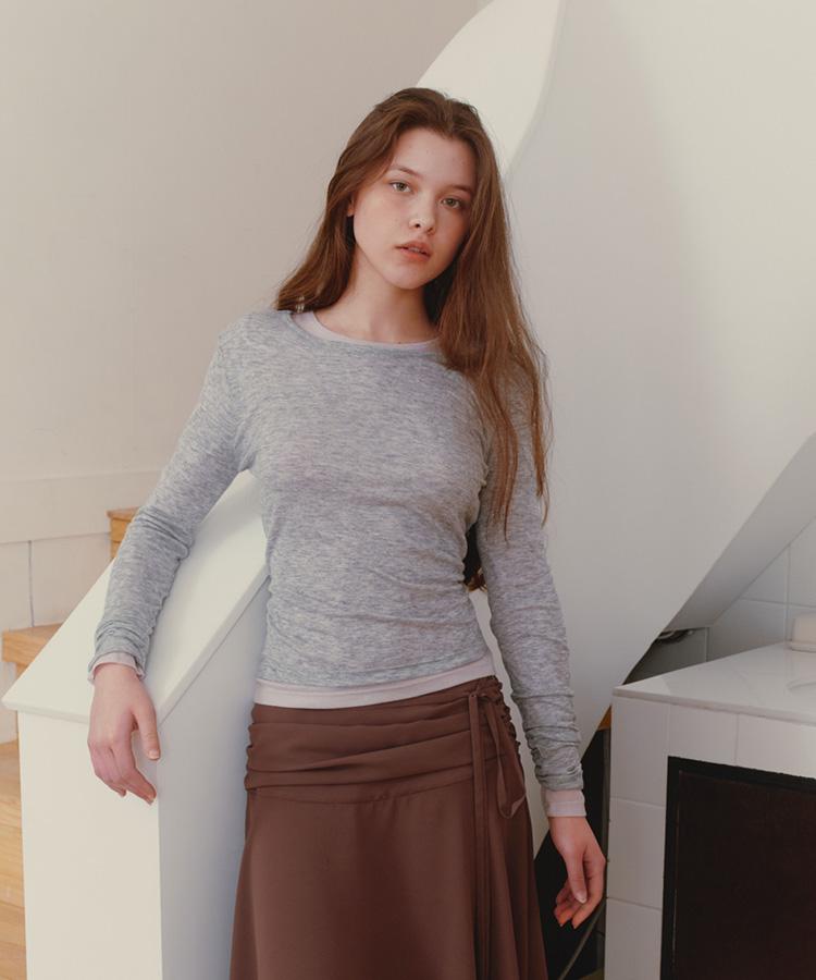 Seuleoum Layered Essential T-Shirt (4Col)