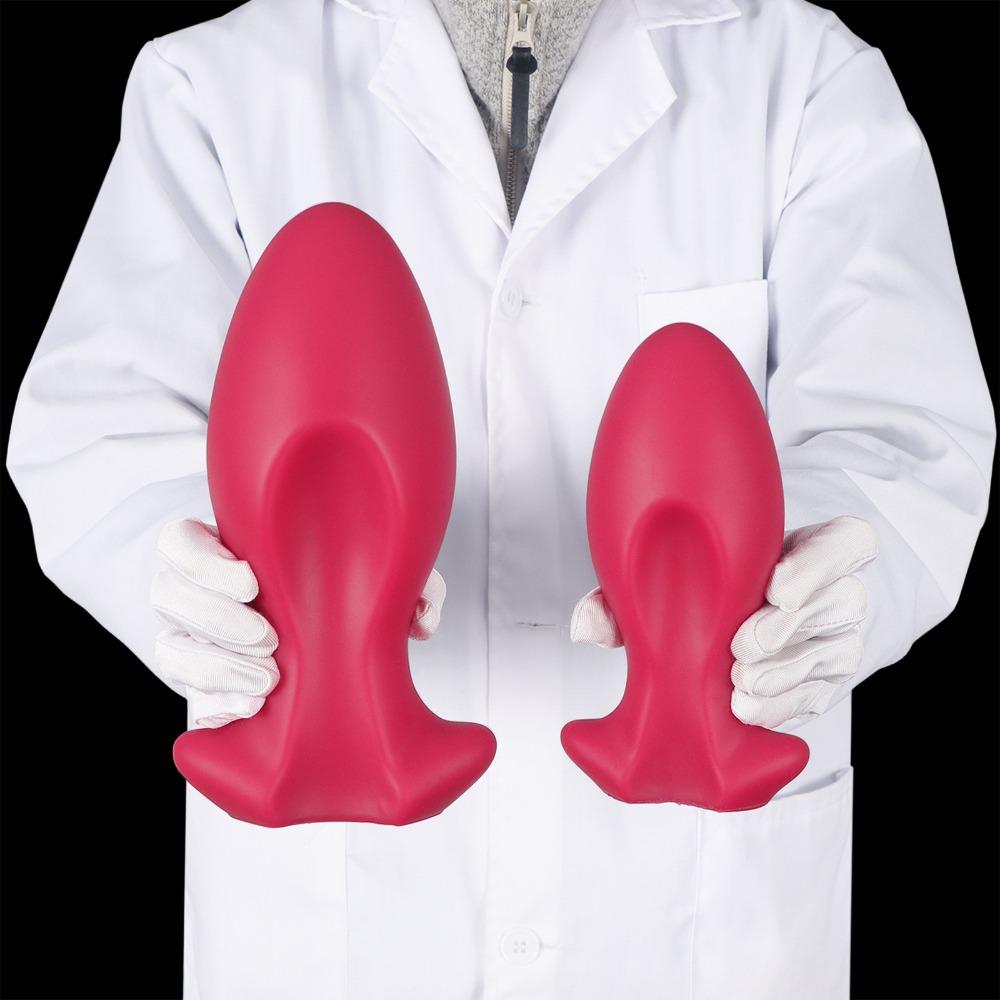 Liquid Silicone Egg Anal Plug Smooth Grooved Easy Insert SM Toy