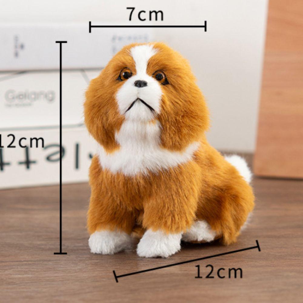 Fluffy Simulation Dog Plush Toy Delicate Sheepdog Plush Pillow  Valentine's Day Gifts