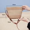 Summer Straw Tote Bags Casual Vacation Beach Crossbody Bag Large Capacity Handmade Women's Bucket Bag