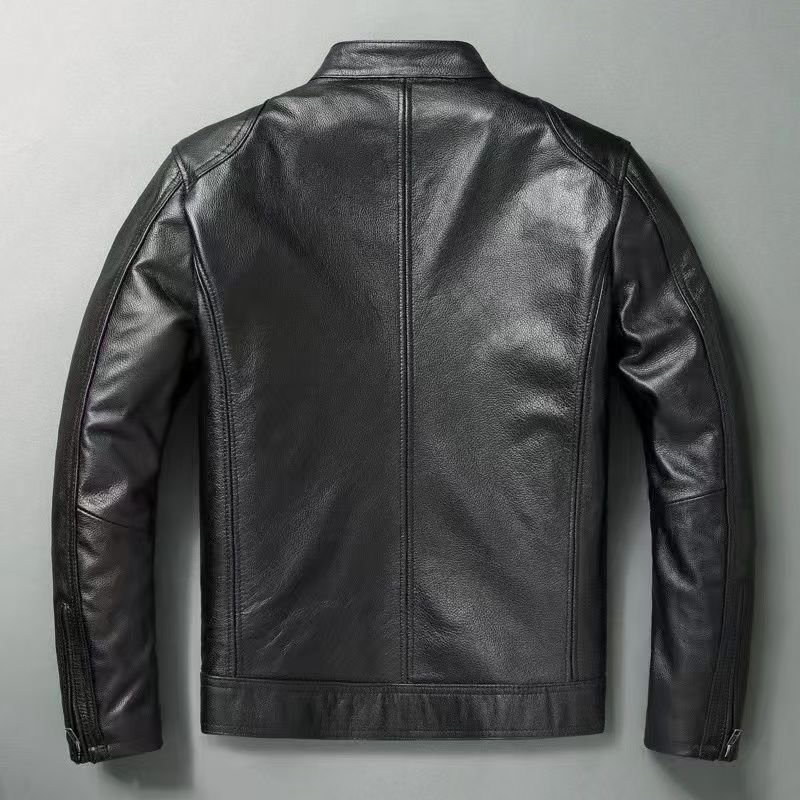 Vintage Motosiklet Ceketler Erkek Deri Ceket 100% Hakiki Inek Derisi Ceket Erkek Biker Giyim Sonbahar Asya Boyutu S-6XL