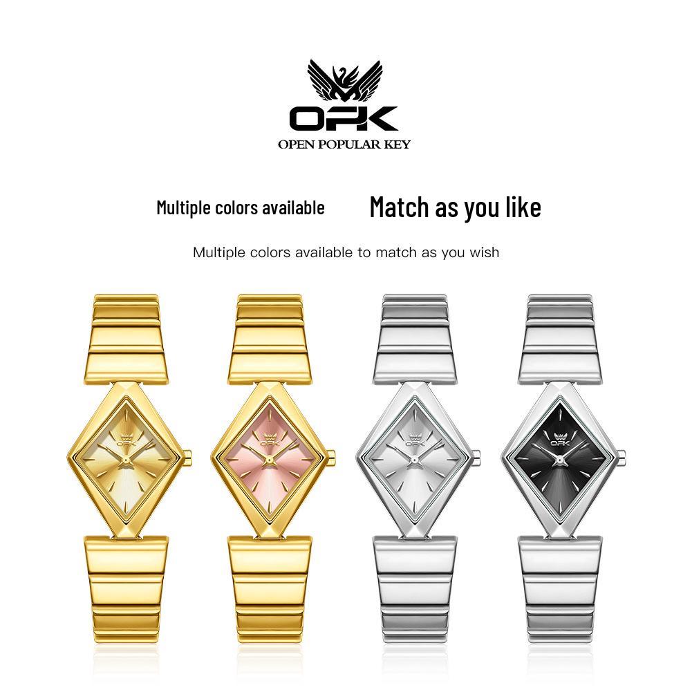 OPK Women's Waterproof Quartz Rhombus Fashion Watch