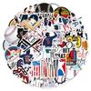 Sports-Themed Waterproof Graffiti Stickers for Baseball Fans, 50-100 Pack, Ideal for Phones, Water Bottles, and Refrigerators