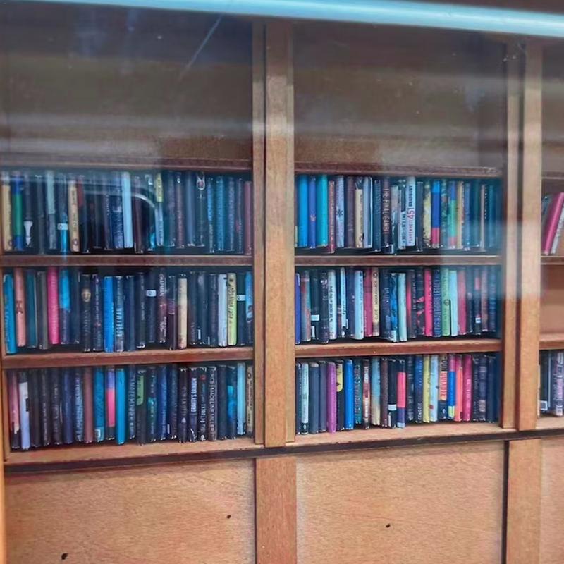 Sensory Bookshelf Mini Wooden Anxiety Bookshelf Shaking Bookshelves Sensory Toys Stress Reliever Books Shake Fidget Bookshelf