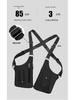 Herren Vintage Rucksack mit Unterarm Crossbody Multifunktionale Einzelschultertasche - Outdoor Handyweste Tasche