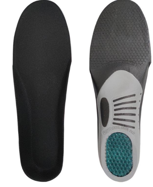 

Мужские силиконовые амортизирующие спортивные стельки, влагоотводящие дышащие с поддержкой свода стопы Size 35-40, Cuttable чёрный