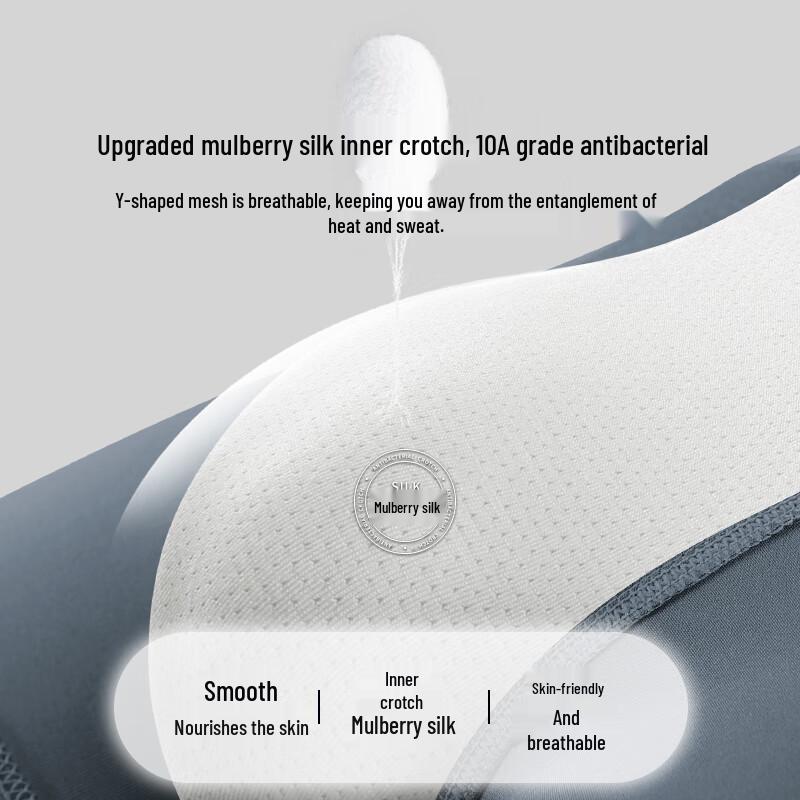 Nanjiren Men's 10A Antibacterial Pure Cotton Boxer Briefs