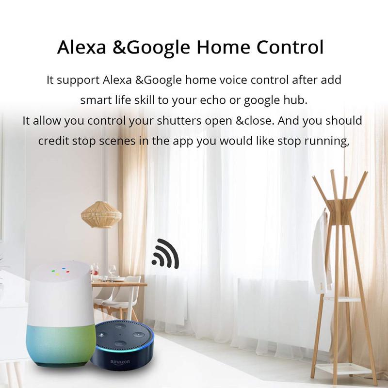 US Standard Smart Curtain Motor Touch Switch with ALEXA Voice Control