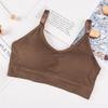 Beauty Back Bear Print Wireless Sports Camisole Bra Comfortable Breathable High Elasticity