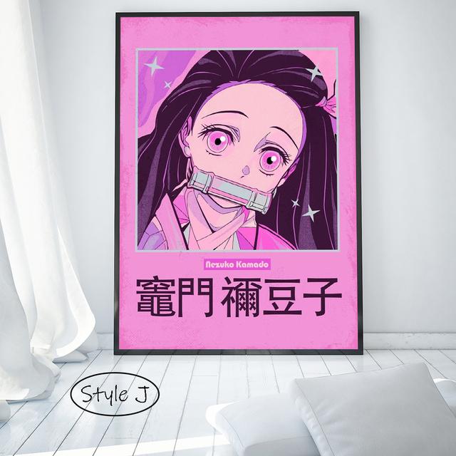 Anime Demon Slayer Poster Tanjirou Wall Art Canvas Painting Prints Pictures Home Bedroom Living Room Decor Murals Cuadros Gifts